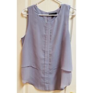 Banana Republic Women Sleeveless Career Top Lilac Color Keyhole Back Size Large